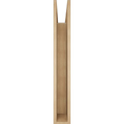 Ekena Millwork - BKTUR055X40X40WTL05RCPR - Timberthane Faux Wood Westlake Style Bracket, Block Ends, 5 1/2"W x 40"D x 40"H, Primed Tan