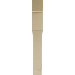 Ekena Millwork - BKTUR055X40X44WTL05RCPR - Timberthane Faux Wood Westlake Style Bracket, Block Ends, 5 1/2"W x 40"D x 44"H, Primed Tan