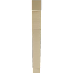 Ekena Millwork - BKTUR055X40X48WTL05RCPR - Timberthane Faux Wood Westlake Style Bracket, Block Ends, 5 1/2"W x 40"D x 48"H, Primed Tan