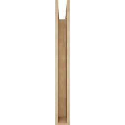 Ekena Millwork - BKTUR055X42X48WTL05RCPR - Timberthane Faux Wood Westlake Style Bracket, Block Ends, 5 1/2"W x 42"D x 48"H, Primed Tan