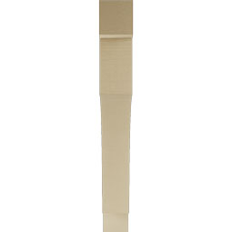 Ekena Millwork - BKTUR055X44X44WTL05RCPR - Timberthane Faux Wood Westlake Style Bracket, Block Ends, 5 1/2"W x 44"D x 44"H, Primed Tan