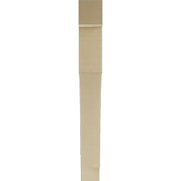 Ekena Millwork - BKTUR055X44X48WTL05RCPR - Timberthane Faux Wood Westlake Style Bracket, Block Ends, 5 1/2"W x 44"D x 48"H, Primed Tan