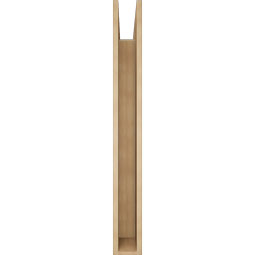 Ekena Millwork - BKTUR055X44X48WTL05RCPR - Timberthane Faux Wood Westlake Style Bracket, Block Ends, 5 1/2"W x 44"D x 48"H, Primed Tan
