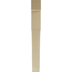 Ekena Millwork - BKTUR055X48X48WTL05RCPR - Timberthane Faux Wood Westlake Style Bracket, Block Ends, 5 1/2"W x 48"D x 48"H, Primed Tan