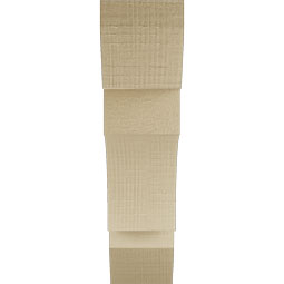 Ekena Millwork - BKTUR035X14X14WTL06RCPR - Timberthane Faux Wood Westlake Style Bracket, Slat Ends, 3 1/2"W x 14"D x 14"H, Primed Tan