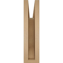 Ekena Millwork - BKTUR035X14X14WTL06RCPR - Timberthane Faux Wood Westlake Style Bracket, Slat Ends, 3 1/2"W x 14"D x 14"H, Primed Tan