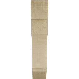 Ekena Millwork - BKTUR035X14X18WTL06RCPR - Timberthane Faux Wood Westlake Style Bracket, Slat Ends, 3 1/2"W x 14"D x 18"H, Primed Tan