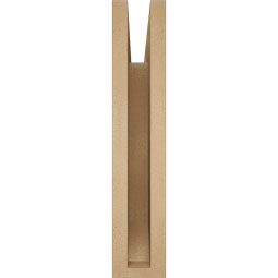 Ekena Millwork - BKTUR035X14X18WTL06RCPR - Timberthane Faux Wood Westlake Style Bracket, Slat Ends, 3 1/2"W x 14"D x 18"H, Primed Tan