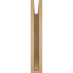Ekena Millwork - BKTUR035X14X22WTL06RCPR - Timberthane Faux Wood Westlake Style Bracket, Slat Ends, 3 1/2"W x 14"D x 22"H, Primed Tan
