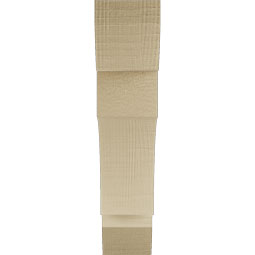 Ekena Millwork - BKTUR035X16X16WTL06RCPR - Timberthane Faux Wood Westlake Style Bracket, Slat Ends, 3 1/2"W x 16"D x 16"H, Primed Tan