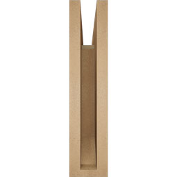 Ekena Millwork - BKTUR035X16X16WTL06RCPR - Timberthane Faux Wood Westlake Style Bracket, Slat Ends, 3 1/2"W x 16"D x 16"H, Primed Tan