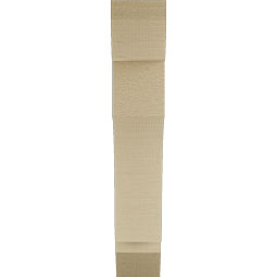 Ekena Millwork - BKTUR035X16X20WTL06RCPR - Timberthane Faux Wood Westlake Style Bracket, Slat Ends, 3 1/2"W x 16"D x 20"H, Primed Tan