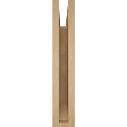 Ekena Millwork - BKTUR035X16X20WTL06RCPR - Timberthane Faux Wood Westlake Style Bracket, Slat Ends, 3 1/2"W x 16"D x 20"H, Primed Tan
