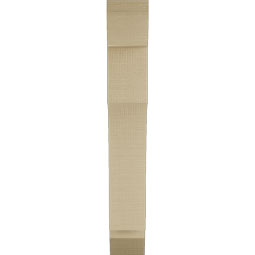 Ekena Millwork - BKTUR035X16X24WTL06RCPR - Timberthane Faux Wood Westlake Style Bracket, Slat Ends, 3 1/2"W x 16"D x 24"H, Primed Tan