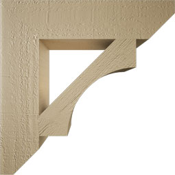 Ekena Millwork - BKTURWTL22 - Timberthane Rough Cedar Faux Wood Westlake Slat Bracket