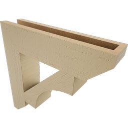 Ekena Millwork - BKTURWTL22 - Timberthane Rough Cedar Faux Wood Westlake Slat Bracket