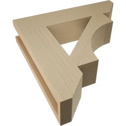 Ekena Millwork - BKTURWTL22 - Timberthane Rough Cedar Faux Wood Westlake Slat Bracket