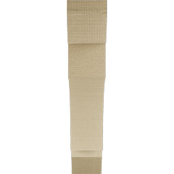 Ekena Millwork - BKTUR035X18X18WTL06RCPR - Timberthane Faux Wood Westlake Style Bracket, Slat Ends, 3 1/2"W x 18"D x 18"H, Primed Tan