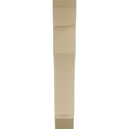 Ekena Millwork - BKTUR035X18X22WTL06RCPR - Timberthane Faux Wood Westlake Style Bracket, Slat Ends, 3 1/2"W x 18"D x 22"H, Primed Tan