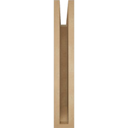 Ekena Millwork - BKTUR035X18X22WTL06RCPR - Timberthane Faux Wood Westlake Style Bracket, Slat Ends, 3 1/2"W x 18"D x 22"H, Primed Tan