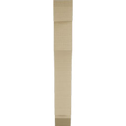 Ekena Millwork - BKTUR035X18X26WTL06RCPR - Timberthane Faux Wood Westlake Style Bracket, Slat Ends, 3 1/2"W x 18"D x 26"H, Primed Tan
