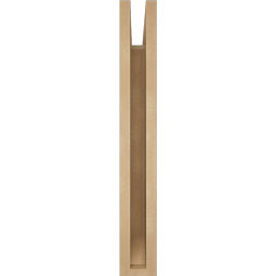 Ekena Millwork - BKTUR035X18X26WTL06RCPR - Timberthane Faux Wood Westlake Style Bracket, Slat Ends, 3 1/2"W x 18"D x 26"H, Primed Tan