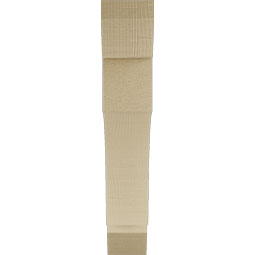 Ekena Millwork - BKTUR035X20X20WTL06RCPR - Timberthane Faux Wood Westlake Style Bracket, Slat Ends, 3 1/2"W x 20"D x 20"H, Primed Tan