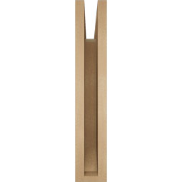 Ekena Millwork - BKTUR035X20X20WTL06RCPR - Timberthane Faux Wood Westlake Style Bracket, Slat Ends, 3 1/2"W x 20"D x 20"H, Primed Tan
