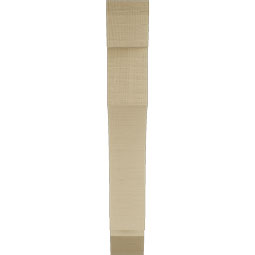 Ekena Millwork - BKTUR035X20X24WTL06RCPR - Timberthane Faux Wood Westlake Style Bracket, Slat Ends, 3 1/2"W x 20"D x 24"H, Primed Tan