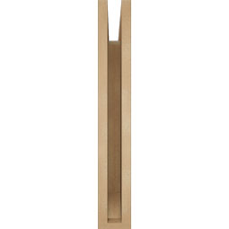 Ekena Millwork - BKTUR035X20X24WTL06RCPR - Timberthane Faux Wood Westlake Style Bracket, Slat Ends, 3 1/2"W x 20"D x 24"H, Primed Tan