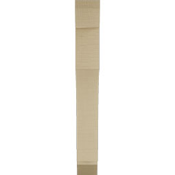 Ekena Millwork - BKTUR035X20X28WTL06RCPR - Timberthane Faux Wood Westlake Style Bracket, Slat Ends, 3 1/2"W x 20"D x 28"H, Primed Tan