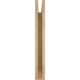 Ekena Millwork - BKTUR035X20X28WTL06RCPR - Timberthane Faux Wood Westlake Style Bracket, Slat Ends, 3 1/2"W x 20"D x 28"H, Primed Tan