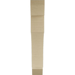 Ekena Millwork - BKTUR035X22X22WTL06RCPR - Timberthane Faux Wood Westlake Style Bracket, Slat Ends, 3 1/2"W x 22"D x 22"H, Primed Tan