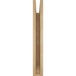 Ekena Millwork - BKTUR035X22X26WTL06RCPR - Timberthane Faux Wood Westlake Style Bracket, Slat Ends, 3 1/2"W x 22"D x 26"H, Primed Tan