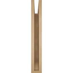 Ekena Millwork - BKTUR035X24X24WTL06RCPR - Timberthane Faux Wood Westlake Style Bracket, Slat Ends, 3 1/2"W x 24"D x 24"H, Primed Tan
