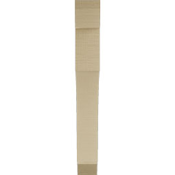 Ekena Millwork - BKTUR035X24X28WTL06RCPR - Timberthane Faux Wood Westlake Style Bracket, Slat Ends, 3 1/2"W x 24"D x 28"H, Primed Tan
