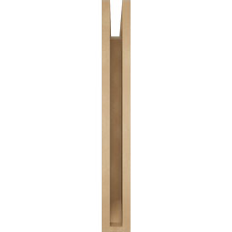 Ekena Millwork - BKTUR035X24X28WTL06RCPR - Timberthane Faux Wood Westlake Style Bracket, Slat Ends, 3 1/2"W x 24"D x 28"H, Primed Tan