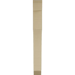 Ekena Millwork - BKTUR035X24X32WTL06RCPR - Timberthane Faux Wood Westlake Style Bracket, Slat Ends, 3 1/2"W x 24"D x 32"H, Primed Tan
