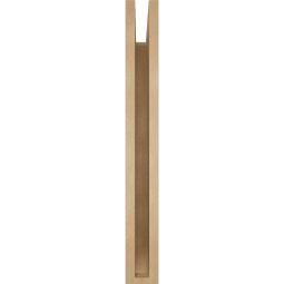 Ekena Millwork - BKTUR035X26X30WTL06RCPR - Timberthane Faux Wood Westlake Style Bracket, Slat Ends, 3 1/2"W x 26"D x 30"H, Primed Tan