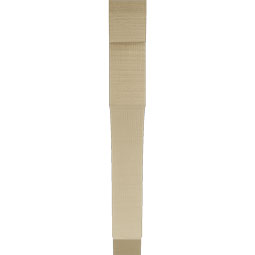 Ekena Millwork - BKTUR035X28X28WTL06RCPR - Timberthane Faux Wood Westlake Style Bracket, Slat Ends, 3 1/2"W x 28"D x 28"H, Primed Tan