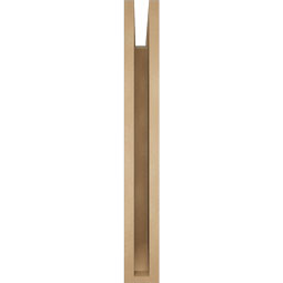 Ekena Millwork - BKTUR035X28X28WTL06RCPR - Timberthane Faux Wood Westlake Style Bracket, Slat Ends, 3 1/2"W x 28"D x 28"H, Primed Tan