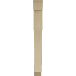 Ekena Millwork - BKTUR035X30X34WTL06RCPR - Timberthane Faux Wood Westlake Style Bracket, Slat Ends, 3 1/2"W x 30"D x 34"H, Primed Tan