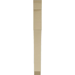 Ekena Millwork - BKTUR035X32X36WTL06RCPR - Timberthane Faux Wood Westlake Style Bracket, Slat Ends, 3 1/2"W x 32"D x 36"H, Primed Tan