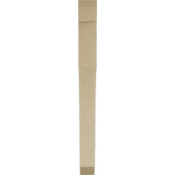 Ekena Millwork - BKTUR035X32X38WTL06RCPR - Timberthane Faux Wood Westlake Style Bracket, Slat Ends, 3 1/2"W x 32"D x 38"H, Primed Tan