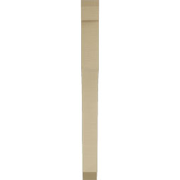 Ekena Millwork - BKTUR035X32X40WTL06RCPR - Timberthane Faux Wood Westlake Style Bracket, Slat Ends, 3 1/2"W x 32"D x 40"H, Primed Tan
