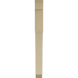Ekena Millwork - BKTUR035X34X38WTL06RCPR - Timberthane Faux Wood Westlake Style Bracket, Slat Ends, 3 1/2"W x 34"D x 38"H, Primed Tan