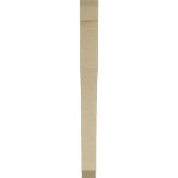 Ekena Millwork - BKTUR035X34X40WTL06RCPR - Timberthane Faux Wood Westlake Style Bracket, Slat Ends, 3 1/2"W x 34"D x 40"H, Primed Tan