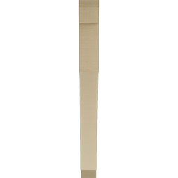 Ekena Millwork - BKTUR035X36X36WTL06RCPR - Timberthane Faux Wood Westlake Style Bracket, Slat Ends, 3 1/2"W x 36"D x 36"H, Primed Tan