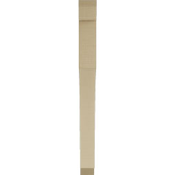 Ekena Millwork - BKTUR035X36X40WTL06RCPR - Timberthane Faux Wood Westlake Style Bracket, Slat Ends, 3 1/2"W x 36"D x 40"H, Primed Tan
