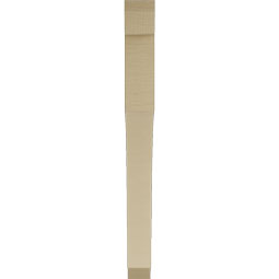 Ekena Millwork - BKTUR035X38X38WTL06RCPR - Timberthane Faux Wood Westlake Style Bracket, Slat Ends, 3 1/2"W x 38"D x 38"H, Primed Tan